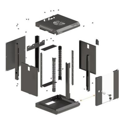 7. Lanberg WF11-3304-10B 4HE Rack-Wandschrank Schwarz