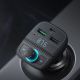 3. Ugreen FM Transmitter Bluetooth 5.0 MP3 Autoladegerät 3x USB TF Micro SD 4.8 A schwarz (CD229)