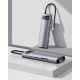 12. Baseus Metal Gleam 8in1 USB-C Hub - USB-C PD 100W 1x HDMI 4K 30Hz 1x SD- und microSD-Kartenleser 3x USB-A 3.2 1xRJ45 - grau
