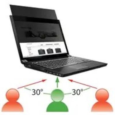 Mobilis 016229 Bildschirmfilter für 35,8 cm (14,1") Laptops, rahmenloser Sichtschutzfilter für Displays