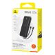 8. Baseus Lipow 10000mAh 22,5W Powerbank mit integriertem Dual-Kabel und Display (inkl. zusätzlichem schwarzen Baseus Simple USB-A-auf-USB-C-Kabel, 3A, 0,2 m) – Schwarz