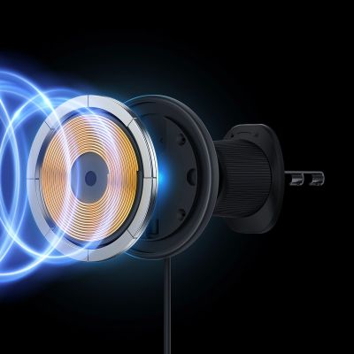 7. Baseus CW01 Autohalterung für iPhone mit 15-W-Induktionsladegerät für Lüftungsschlitze – Schwarz