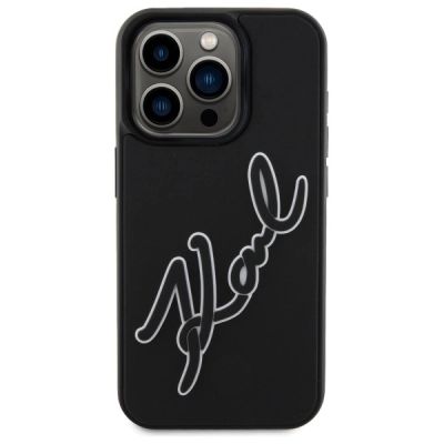 3. Karl Lagerfeld 3D Rubber Signature Case für iPhone 15 Pro Max - Schwarz