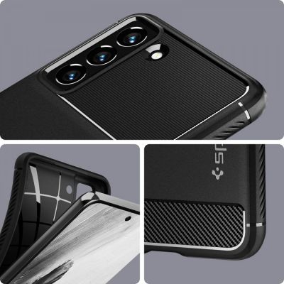 8. Spigen Rugged Armor Hülle für Samsung Galaxy S21 FE – Mattschwarz