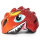 3. Wozinsky Kinderfahrradhelm, Drachenmuster, leicht, Größe S – Rot