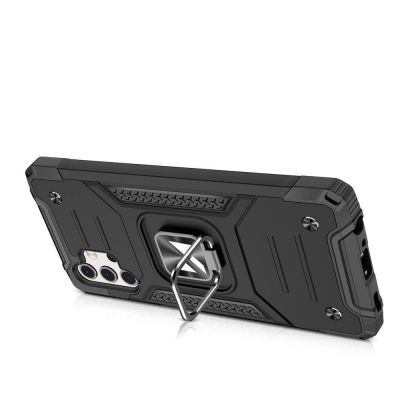 4. Wozinsky Ring Armor Tough Hybrid Case Cover + Magnethalterung für Samsung Galaxy A13 5G schwarz