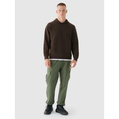 5. Herren-Sweatshirt mit Kapuze, offen, 4F 4FWAW24TSWSM1310-80S