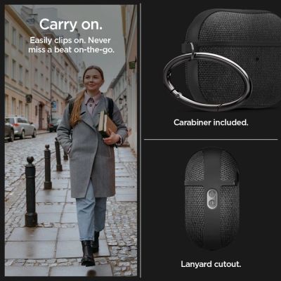 15. Spigen Urban Fit Hülle für Apple AirPods Pro 1/2 – Schwarz
