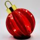 2. DEKORATIVE LED-KUGEL 15 CM ROT MIT FLIMMERLICHT, 15 LEDS UND TIMER