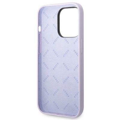 7. Guess GUHCP14XSLSMU iPhone 14 Pro Max 6,7" fioletowy/purple hard case Silicone Vintage Gold Logo