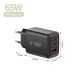 6. Tech-Protect NCA65W-GAN 3-Port 65W Wandladegerät – Schwarz