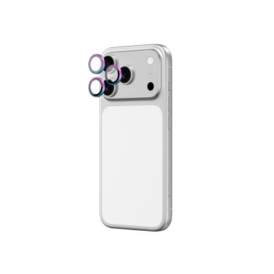 3. AmazingThing Linsenglas für iPhone 17 Pro / Pro Max mit Regenbogen-Aluminiumrahmen