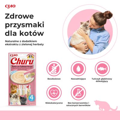 2. CHURU Thunfisch- und Lachs-Leckerli für Katzen, 4 x 14 g