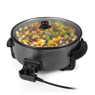 9. Tristar | Multifunktionale XL-Grillpfanne | PZ-9135 | Durchmesser 30 cm | Grill | 1500 W | Inkl. Deckel | Fester Griff | Schwarz