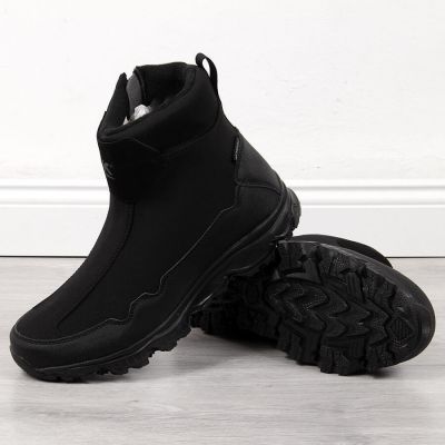 2. Schwarze, wasserdichte Herren-Schneestiefel DK