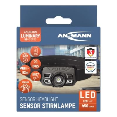 12. Ansmann Stirnlampe mit HD450FRS Li-Ion, USB-C 1600-0528