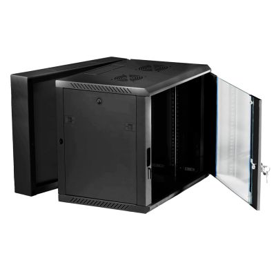 11. Extralink - 19" 12U 600x600 AZH Schwarzer Wandschrank
