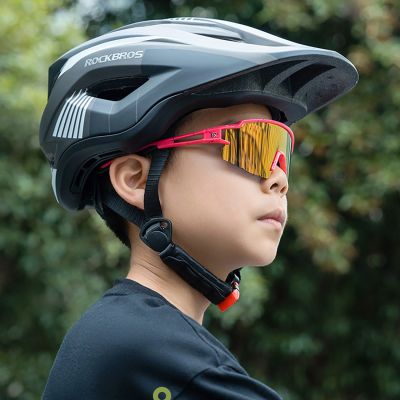 4. Rockbros Polarisierte UV-Fahrradbrille für Kinder, Rosa