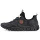 3. Rieker 57550-00 bequeme Damen-Slipper in Schwarz