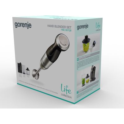 5. Gorenje HBC807QB 0,5 l Handmixer 800 W Schwarz, Edelstahl