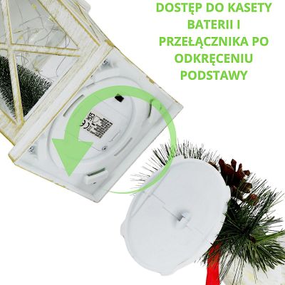 5. Dekorative Laterne, Höhe: 48 cm – Weihnachtsmann