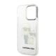 7. Karl Lagerfeld Glitzer Karl&Choupette Hülle für iPhone 14 Pro – transparent