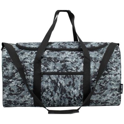 2. FITNESS-/REISETASCHE A3032 SCHWARZES TARNMUSTER SEMI LINE