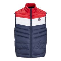 Jack&Jones Jjespring Bodywarmer Collar Noos M 12258457NavyBlazerWHITE/TRUEREDBLOC