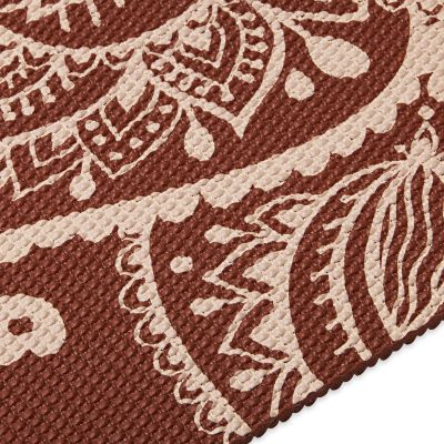 9. Gaiam Yogamatte „Sundial Flower“, intensiv rostfarben, 5 mm, 65733