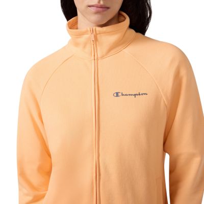 4. Champion Damen-Trainingsanzug mit durchgehendem Reißverschluss, Orange und Marineblau, 117988 OS069