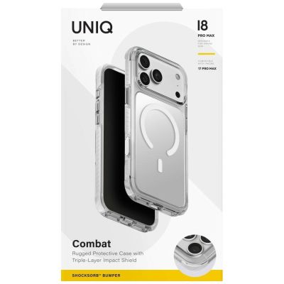 6. Uniq Combat Magclick Ladehülle für iPhone 18 Pro Max / 17 Pro Max – Weiß