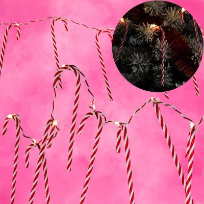 3. Girlandenlampen, 10 LED-Lollipops, Weihnachtsbaumkerzen, warmweiß, Luca