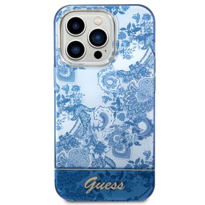 3. Guess GUHCP14XHGPLHB iPhone 14 Pro Max 6,7" Blau/Blau Hardcase Porcelain Collection