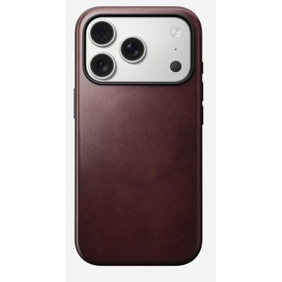 3. Nomad Moderne Lederhülle für 16 cm (6,3") Mobiltelefone, Burgunderrot
