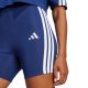 5. adidas Essentials 3-Streifen Damen-Radlerhose mit hohem Bund, Blau, JE1225