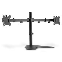 DIGITUS DOPPEL-TISCHSTÄNDER 2XLCD MAX. 32" MAX. 2X 8KG NEIGUNGS- UND DREHBAR SCHNELLVERSCHLUSS DA-90401