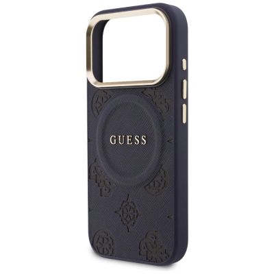 6. Guess Peony Hot Stamp MagSafe Hülle für iPhone 17 Pro Max - Blau
