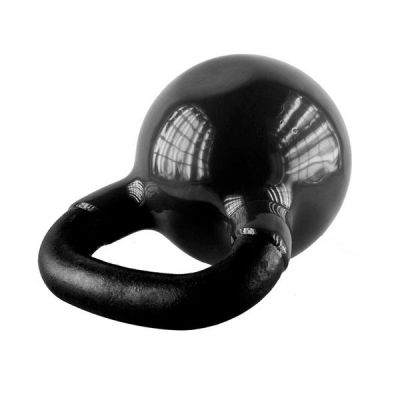 20. HMS KNV12 SCHWARZE Kettlebell aus Gusseisen mit Vinylbeschichtung 