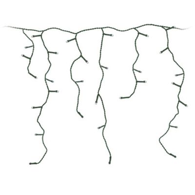 16. Weihnachtsbaumbeleuchtung, Außenbeleuchtung, 180 LEDs, Steuerung, Zeitschaltuhr, kaltweißes Licht, grünes Kabel