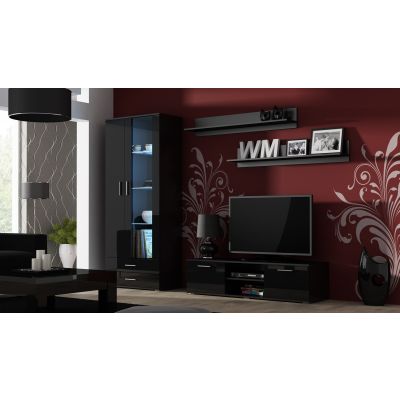 3. TV-Schrank SOHO 140 schwarz/glänzend schwarz