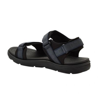3. Lee Cooper Herrenschuhe Klettverschluss-Sandalen für den Sommerstrand, hellblau/schwarz