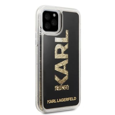 5. Karl Lagerfeld Karl Logo Glitzerhülle für iPhone 11 Pro - Schwarz