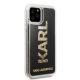5. Karl Lagerfeld Karl Logo Glitzerhülle für iPhone 11 Pro - Schwarz