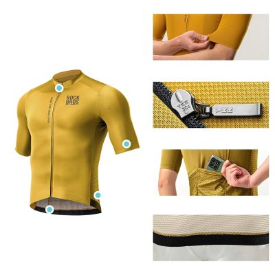 4. Rockbros 15120014023 ROAD TO SKY Herren-Radtrikot Kurzarm S - Gelb