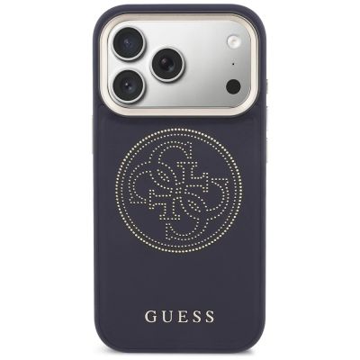 3. Guess Perforierte 4G MagSafe Hülle für iPhone 17 Pro - blau