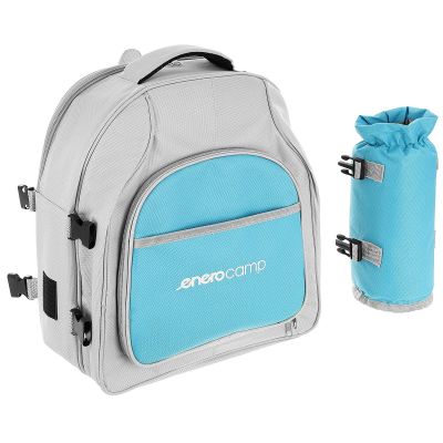 17. THERMISCHER PICKNICKRUCKSACK BLAU UND GRAU 25L ENERO CAMP