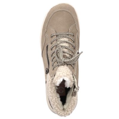 32. Beige Damen-Lederboots, wasserdicht – Rieker L7701-24