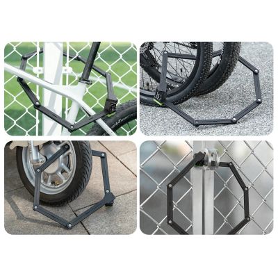 6. Rockbros 829 Faltbares Fahrradschloss mit Zahlencode – Schwarz