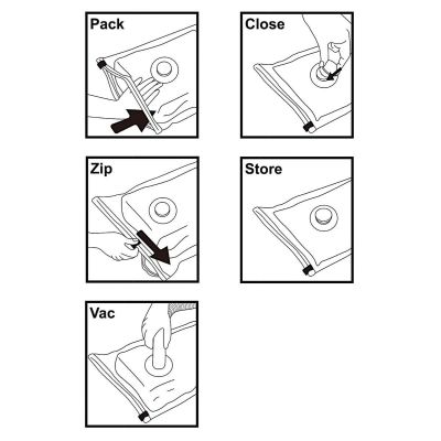 6. Vakuumbeutel zur Aufbewahrung von Kleidung und Bettwäsche 45x60cm ALPINA