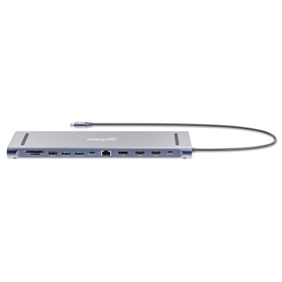 6. MANHATTAN 12-in-1 4K Dockingstation 1xHDMI 2xDP 3xUSB-A